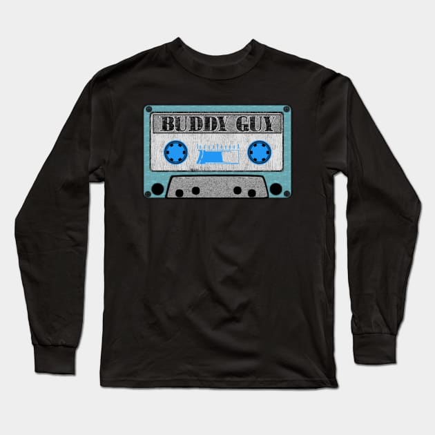 buddy guy blue cassette Long Sleeve T-Shirt by toemangaa